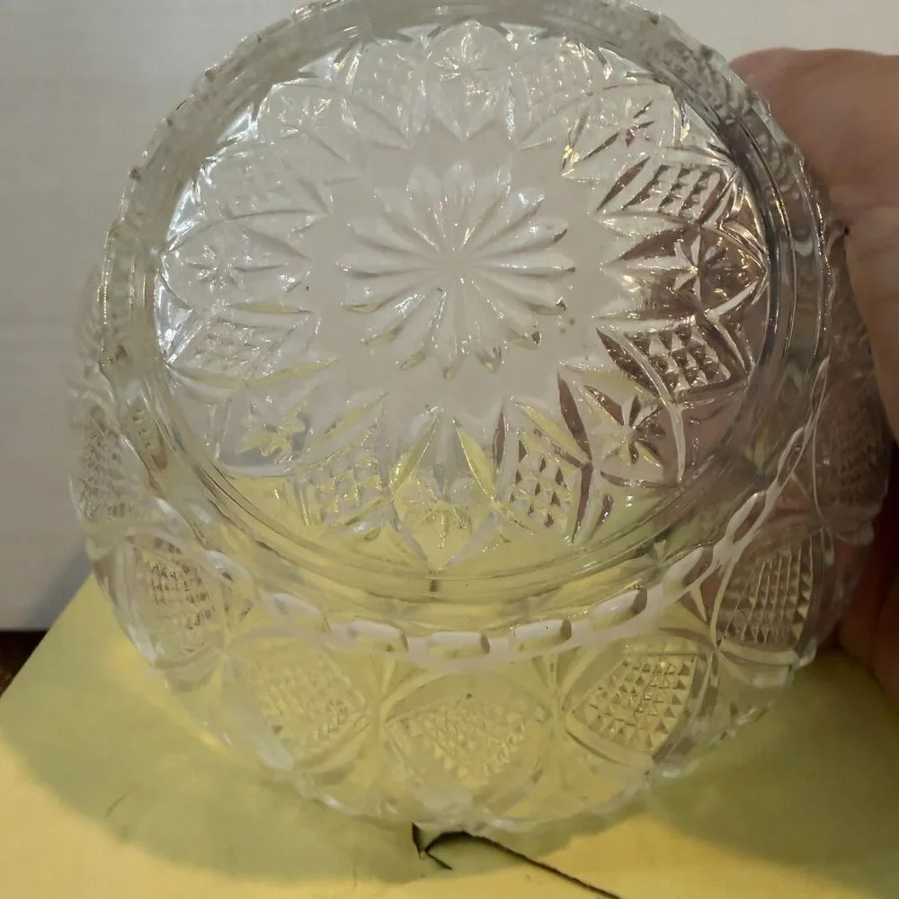 Vintage Genuine Crystal Serving Bowl Candy Nut Dish 6